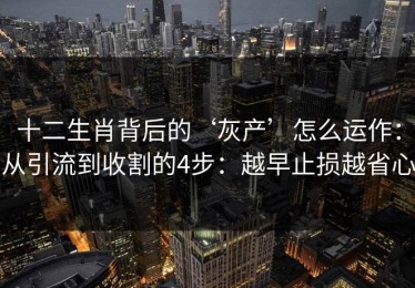 十二生肖背后的‘灰产’怎么运作：从引流到收割的4步：越早止损越省心